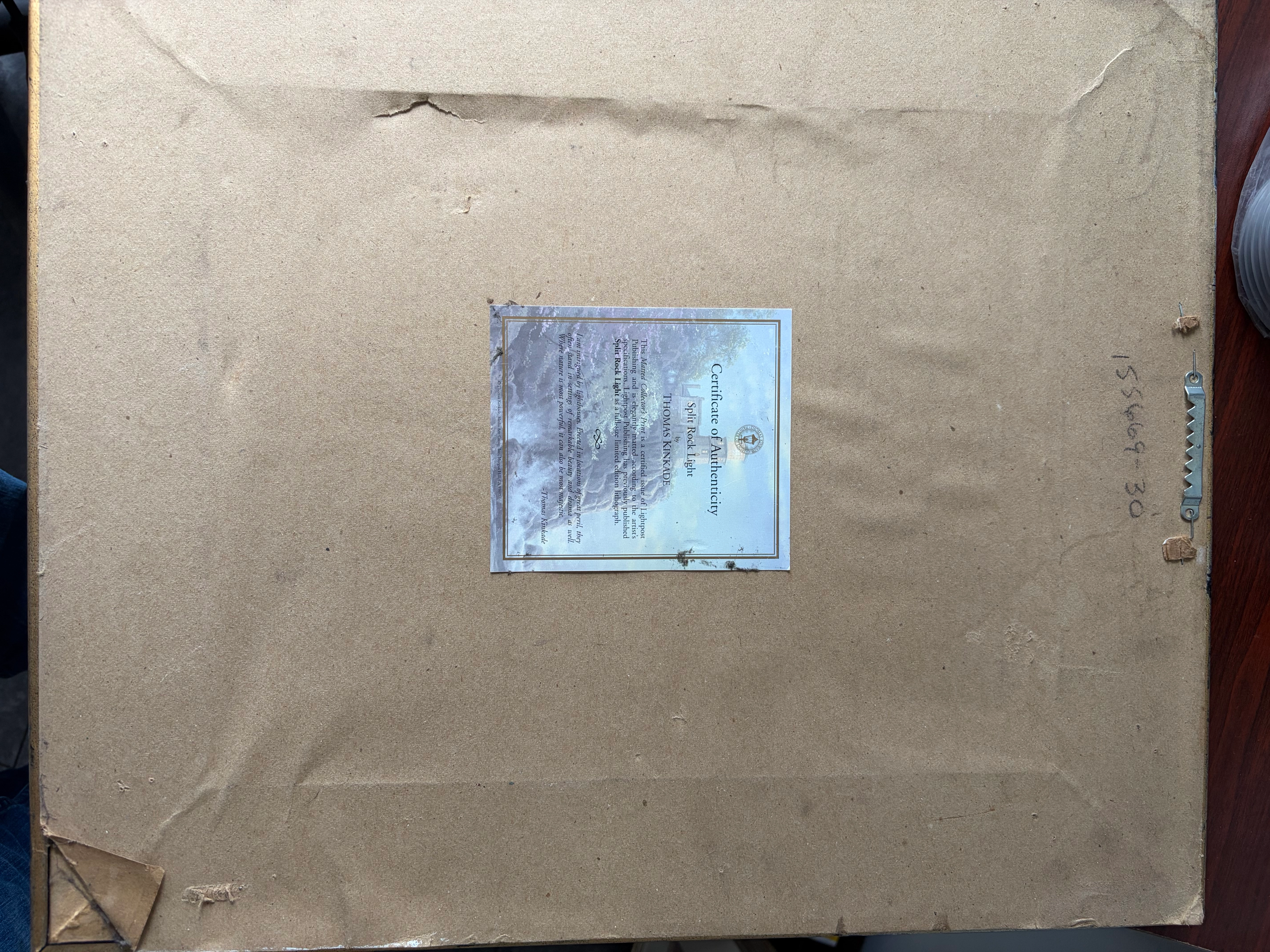 Thomas Kinkade 'Split Rock Light' Framed Matted Collector's Print w/ COA